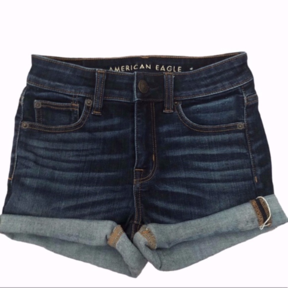 American Eagle Outfitters Hi-Rise Shortie Shorts 0 - Picture 1 of 6